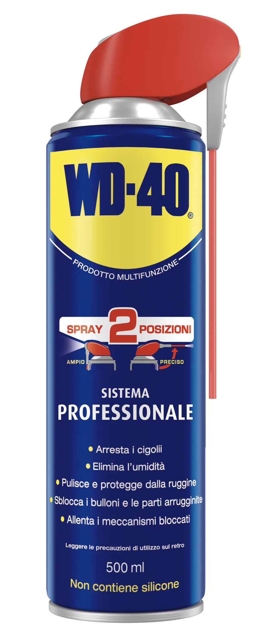 WD40 SBLOCCANTE SPRAY 500ML. -39134 su fondo bianco