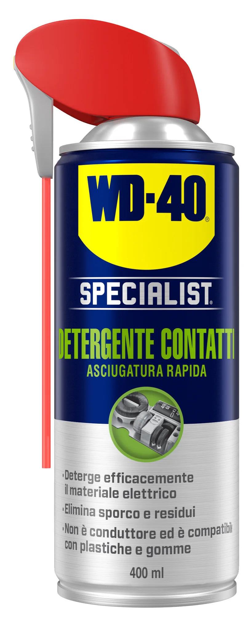 WD40 SPEC.DETERGENTE CONTATTI 400ML su fondo bianco