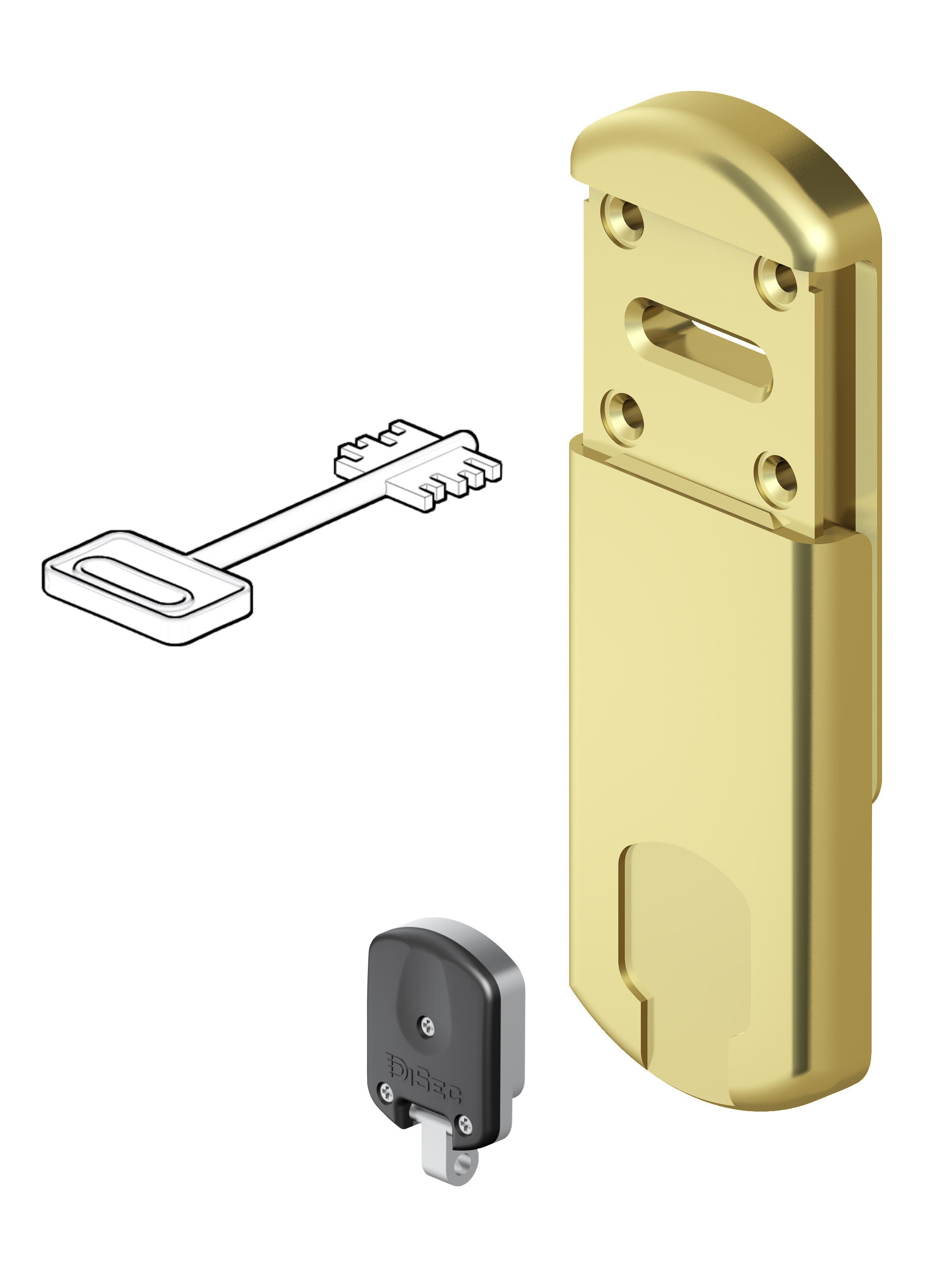 Protector magnetico mg220 per doppia mappa oro lucido pvd DISEC