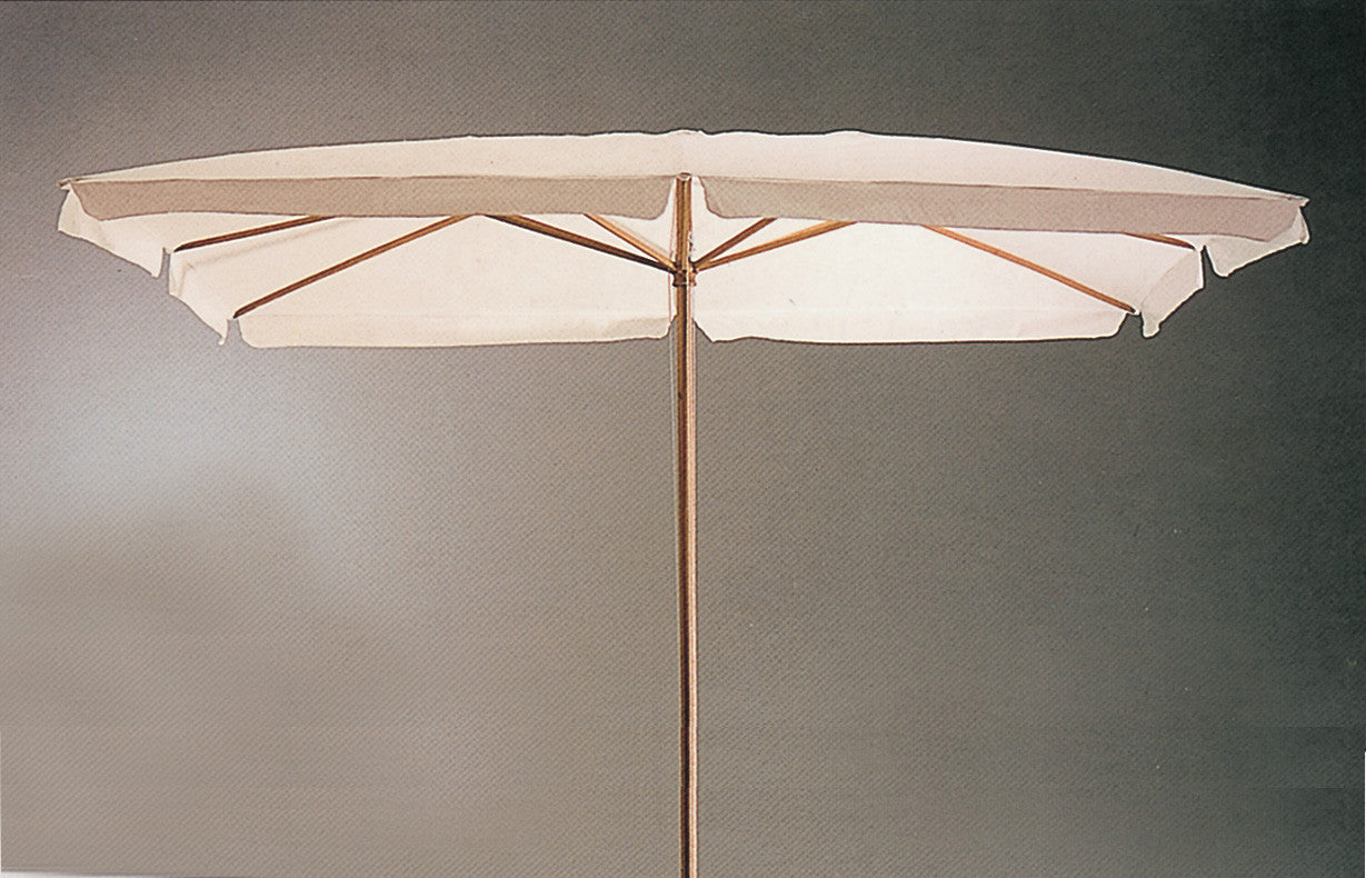 Ombrellone in legno cm. 300x400-8-48 bianco