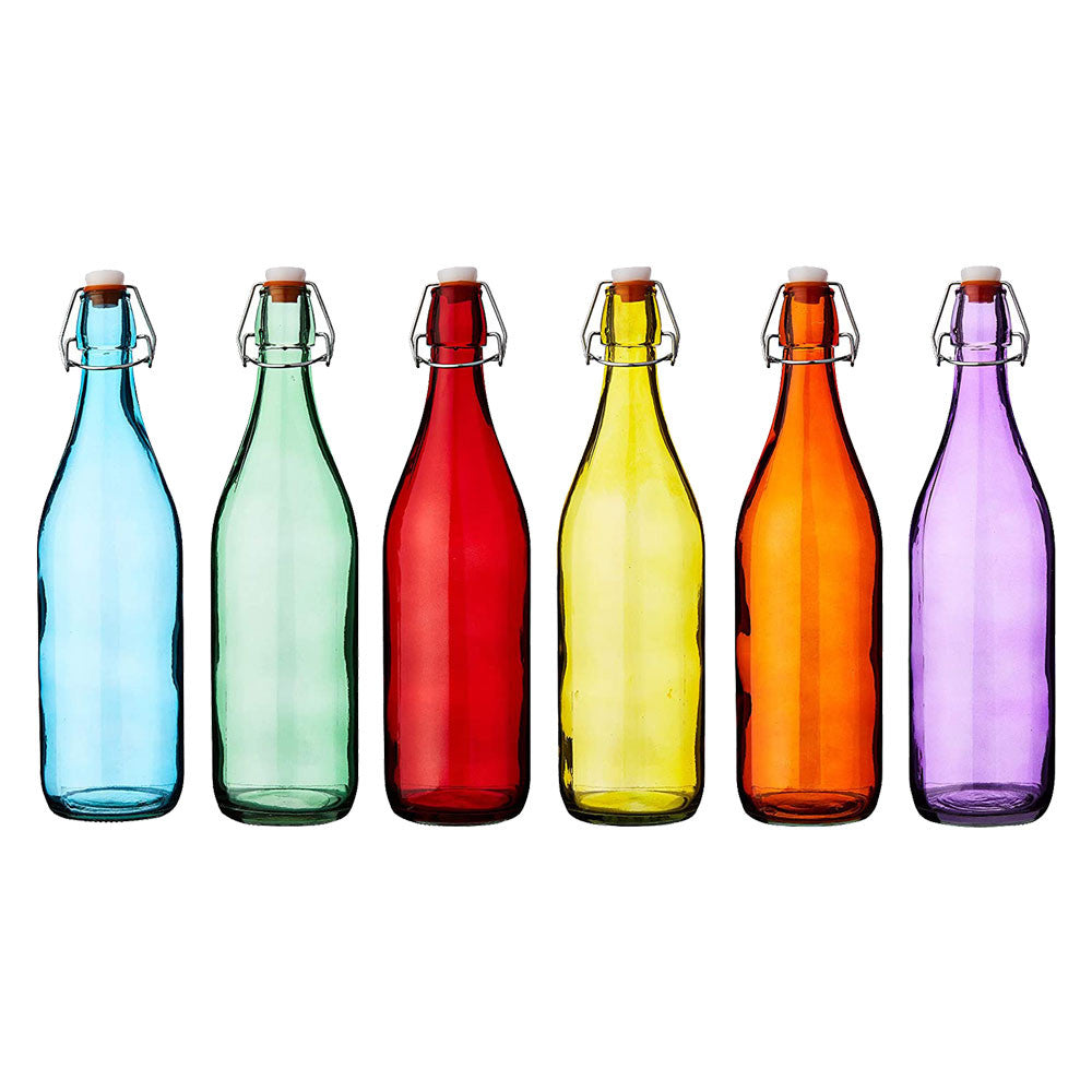 Bottiglia in vetro 'colorata' 1000 ml - colori assortiti KOOPMAN