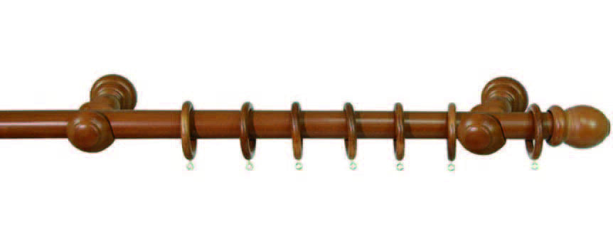 Bastone in legno con accessori ø mm.23 olmo
