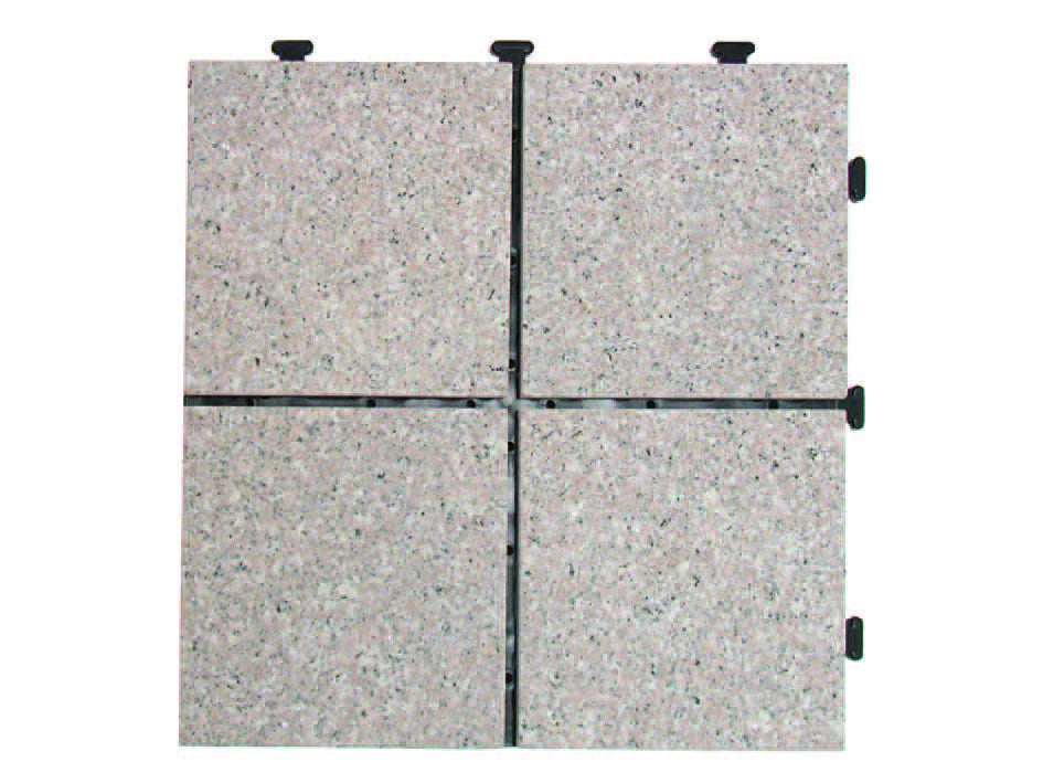 Pavimento componibile granito rosa - cm.30x30x3 composto da 4 mattonelle VETTE