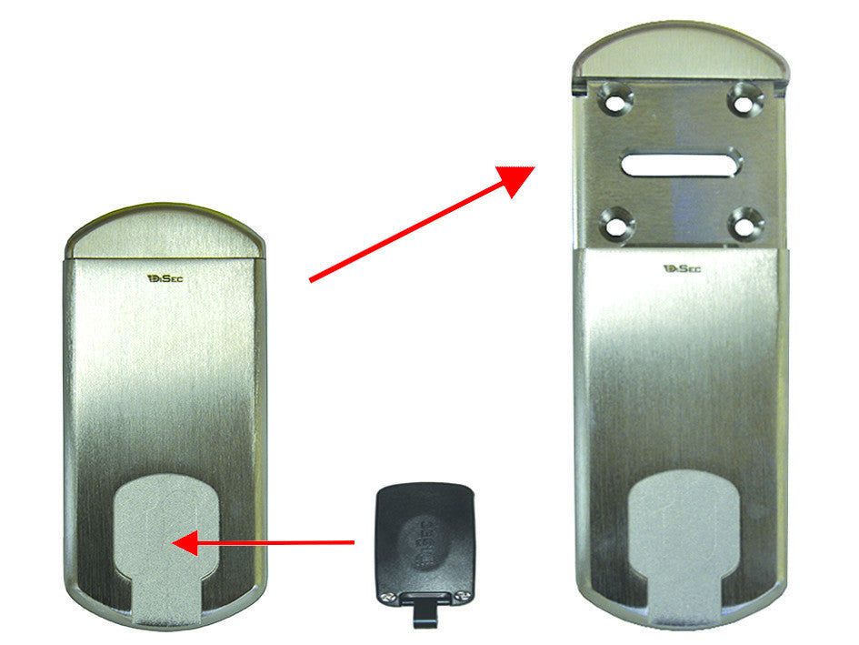 Defender magnetico minimag cromo satinato per doppia mappa - mm.57x118-163h. (mg220-4wot) DISEC