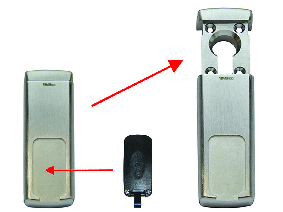 Defender magnetico cromo satinato minimag per cilindro europeo - mm.40x118-162h. (mg110-3w) DISEC