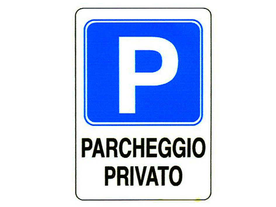 Cartello parcheggio privato - cm.20x30h.