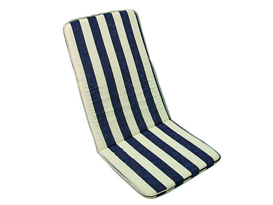Cuscino cipro a righe blu per sedia ripiegabile - cm.48x110h. spessore cm.3