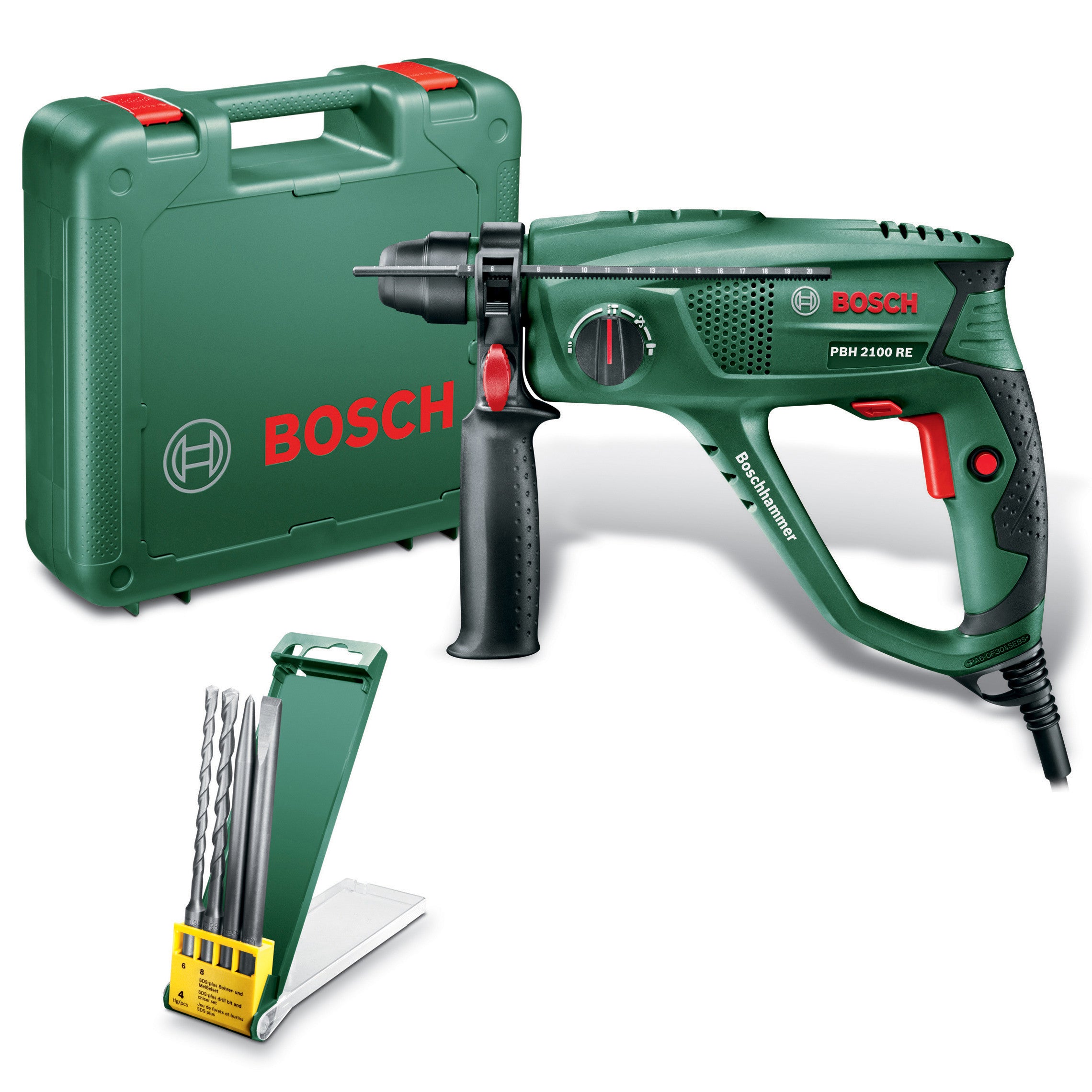 Bosch-v tassellatore 550w pbh 2100 re + set punte
