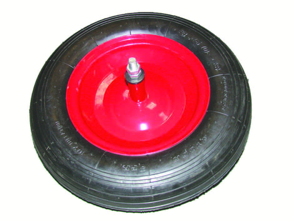 Ruota pneumatica per carriole comuni perno mm.12x210 - perno mm.12x210, interasse mm.150 ALTE