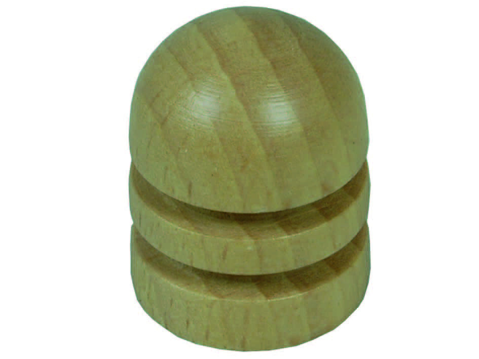 Pomoli per mobili in legno scanalato in faggio verniciato naturale - ø mm.25x26,5h.