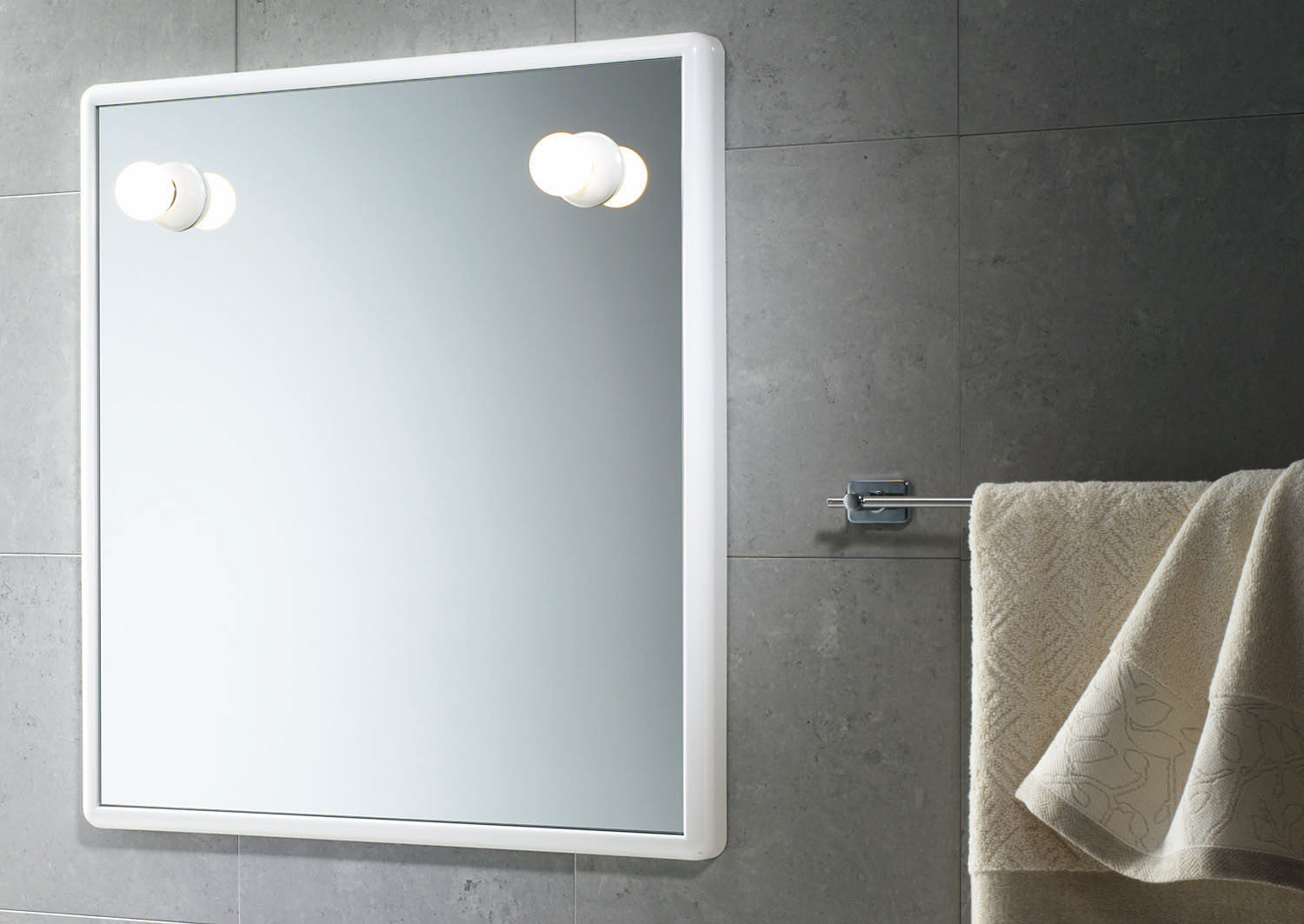 Gedy 8001 specchio con luci 55x60 cm bianco