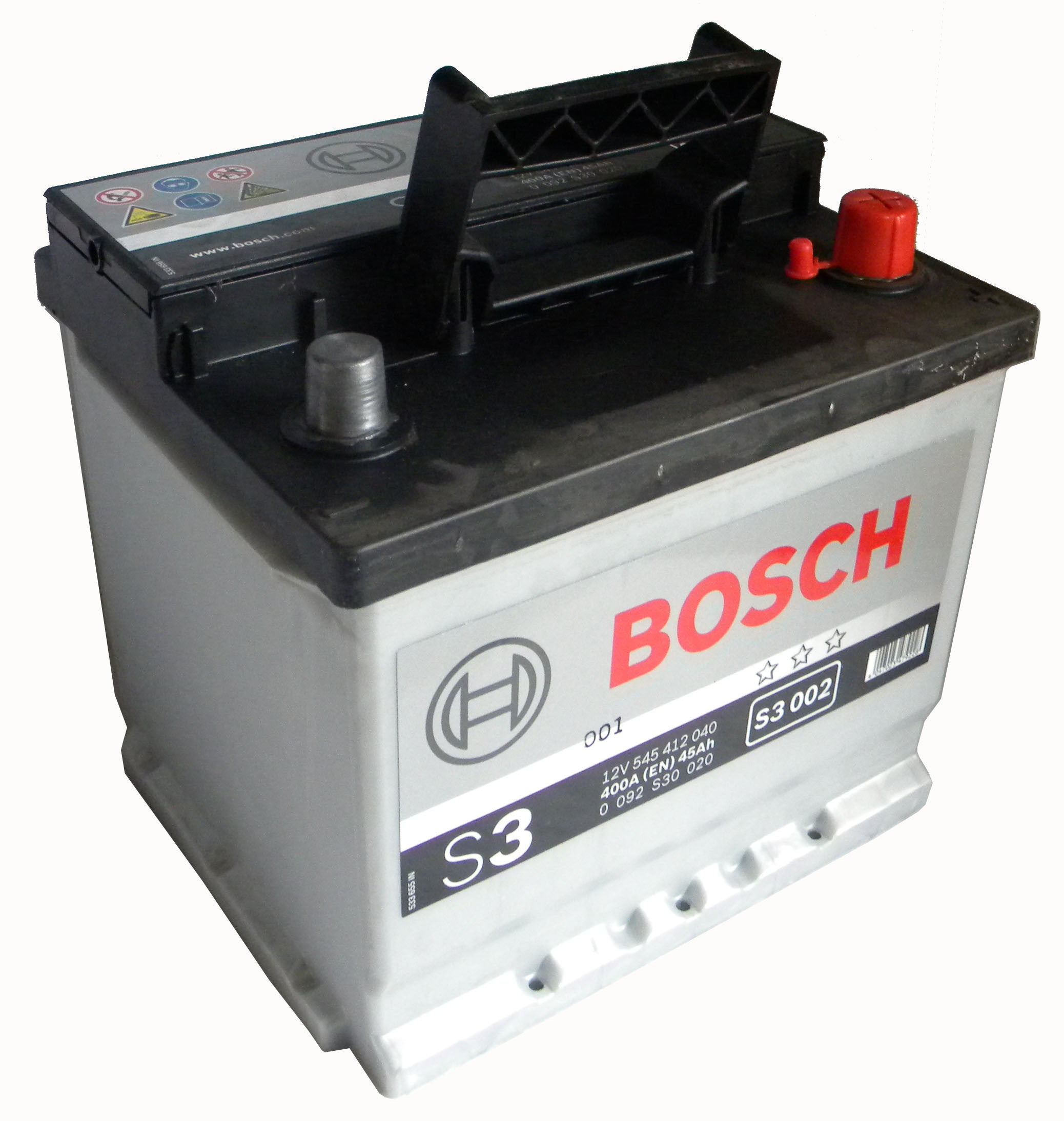 Batteria auto bosch s3002 45ah dx