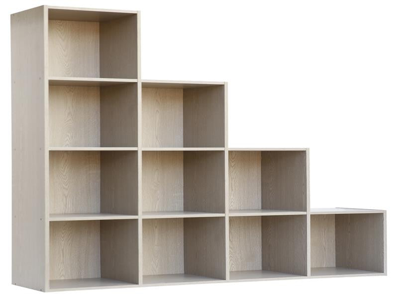 Libreria mod.cubo 10 cm.121x29,5x121h frassi.