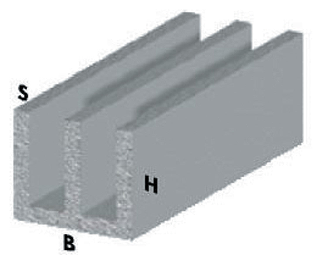 Profilo argento h.100 cm canalino uu 16x7x1 mm ARCANSAS
