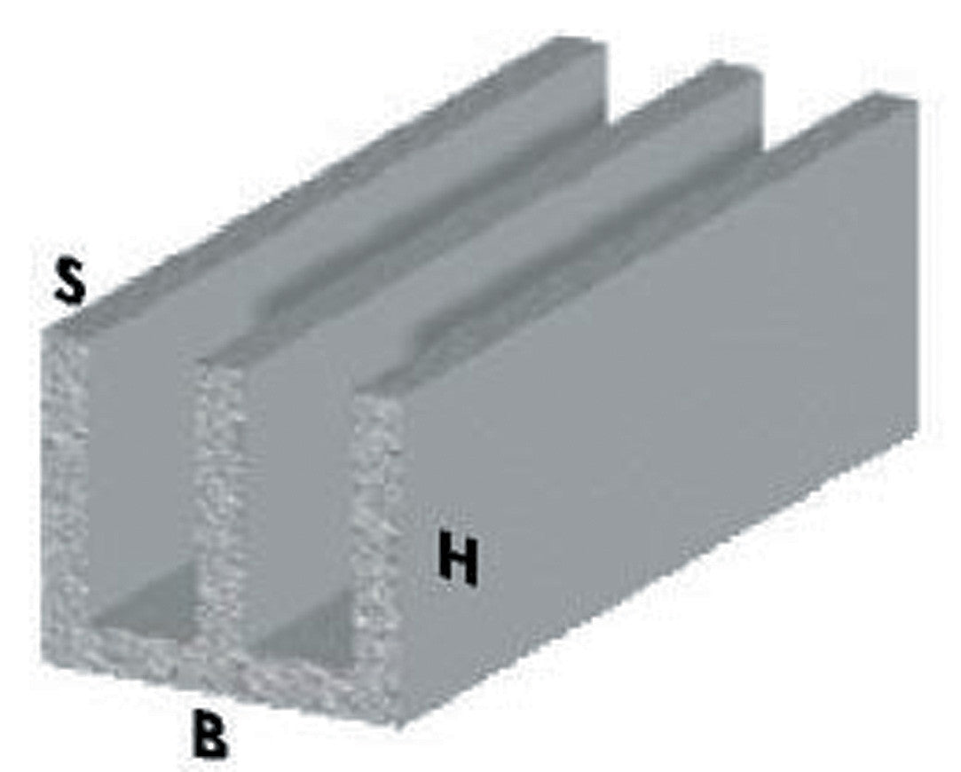 Profilo cromo h.100 cm canalino uu 20x18x1 mm ARCANSAS