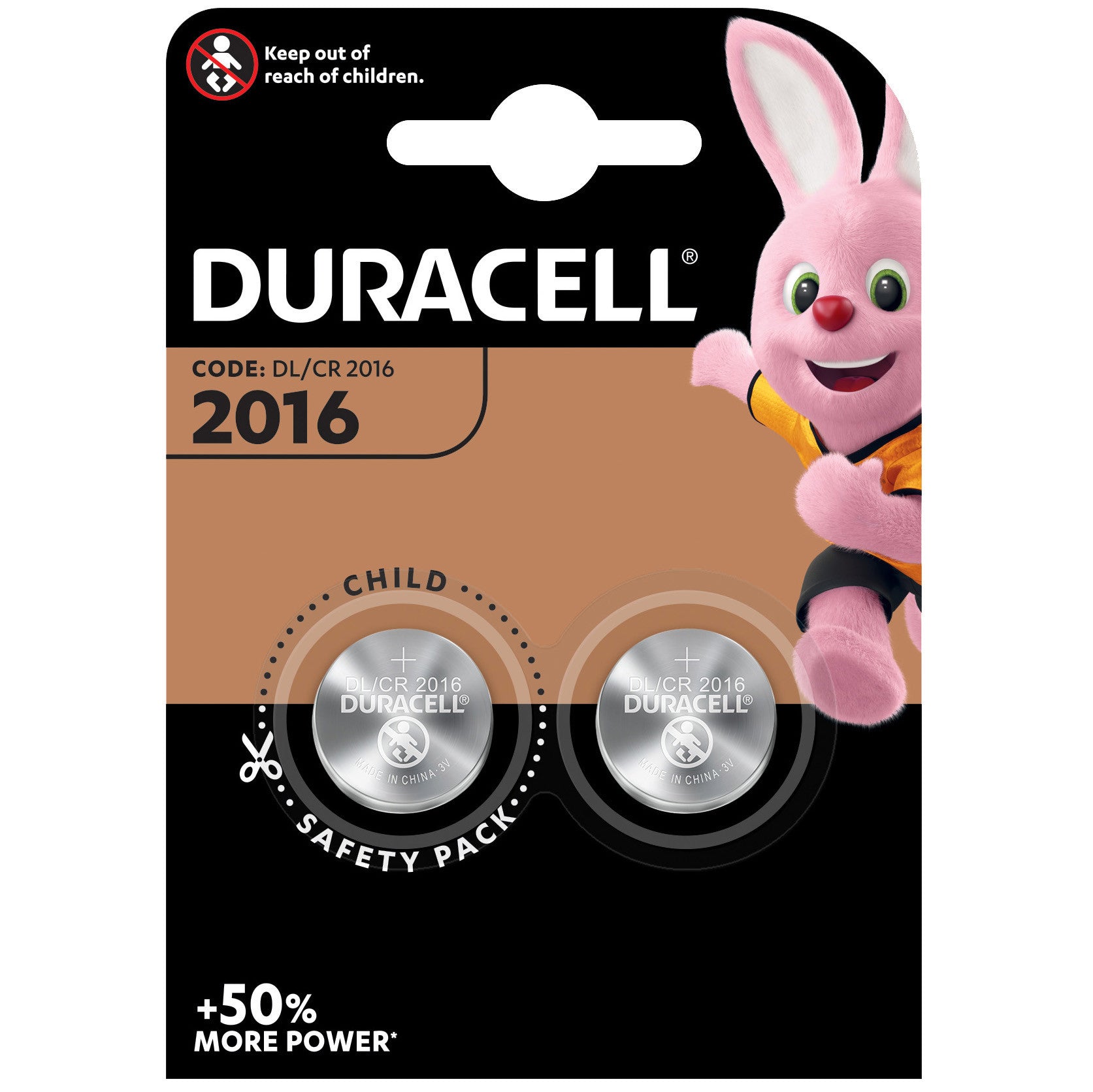 Duracell batteria a bottone cr2016 bl.2pz