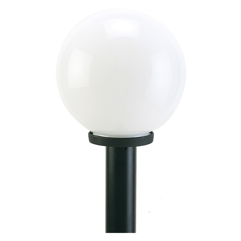 Lanterna testa-palo 'globo' 100 w - ø cm.20 col.nero - opale SOVIL