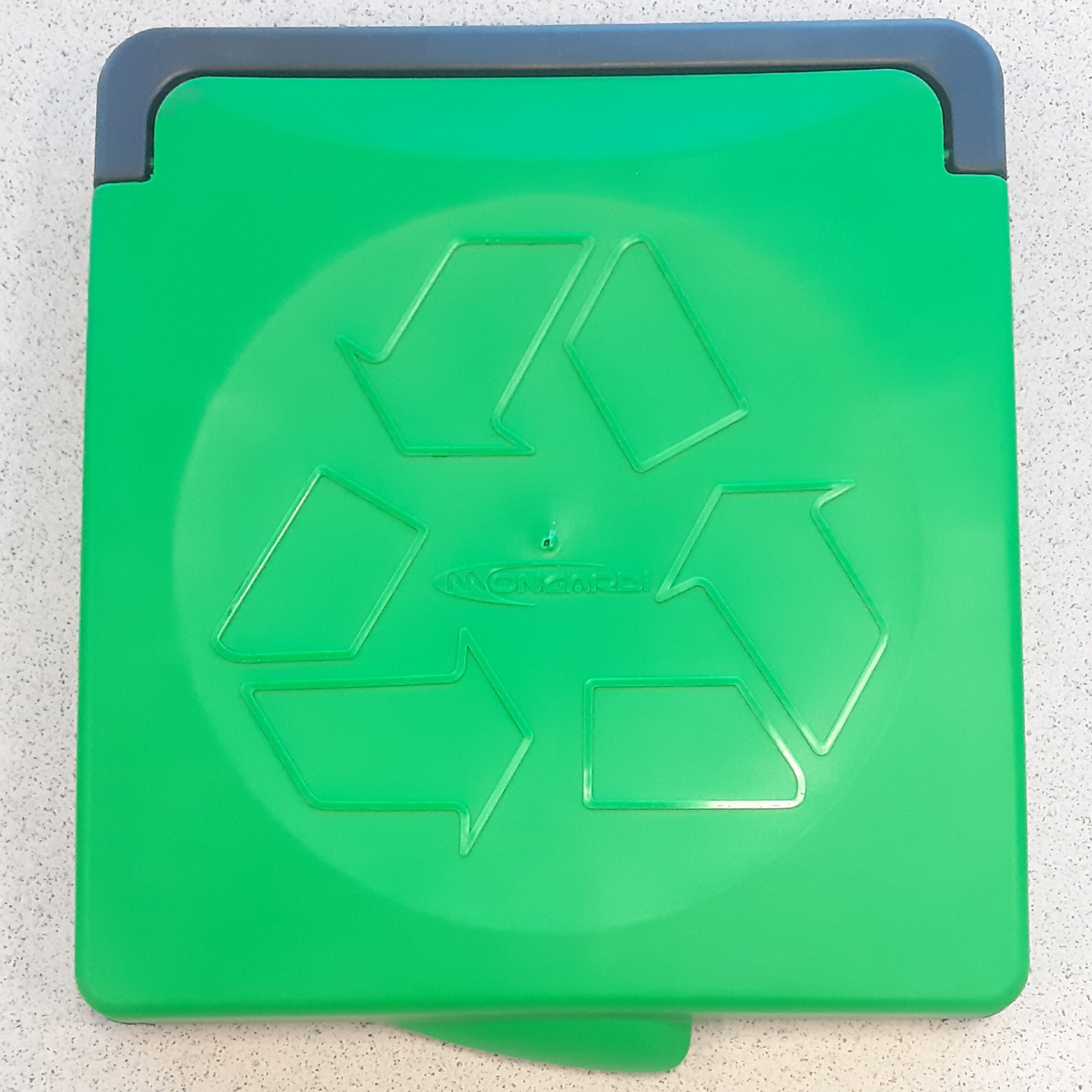 Zz-coperchio verde con ferma busta x pattumiera portasacchi a due coperchi