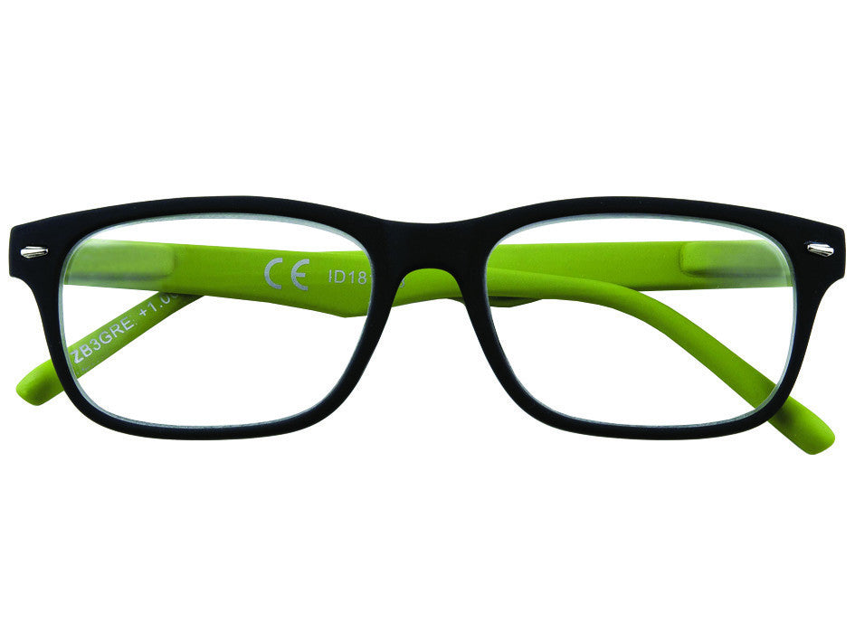 Occhiale lettura montatura policarbonato nero/verde b3 ZIPPO