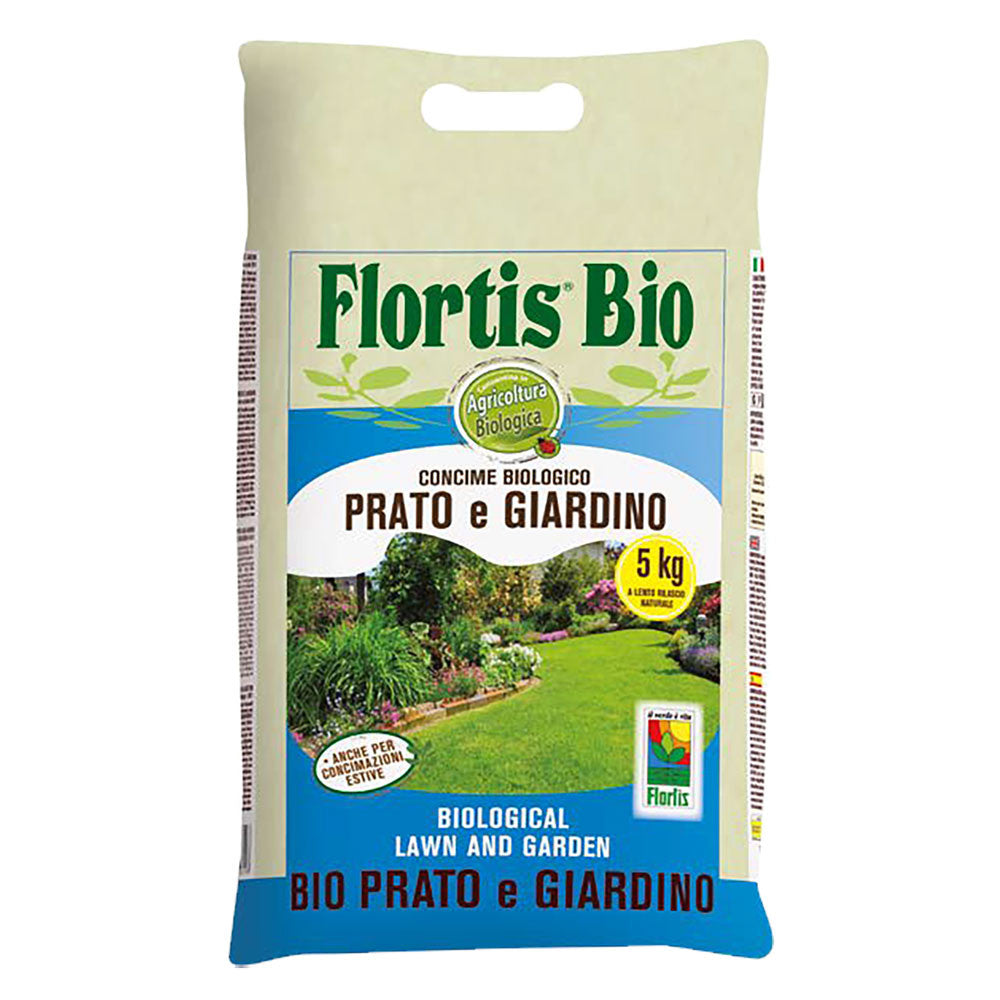 Concime biologico granulare prati e giardini - kg. 5