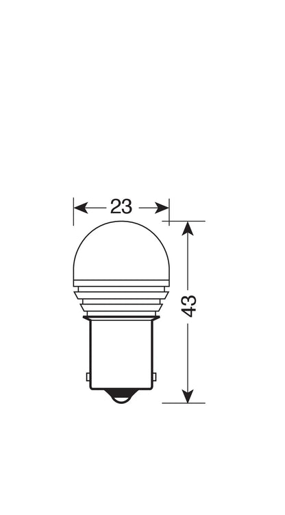10/30V Led Series - 1 SMD x 9 chips - (P21W) - BA15s - 1 pz, vista 2