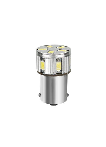 10/30V Led Series - 11 SMD x 1 chip - (P21W) - BA15s - 1 pz su fondo bianco