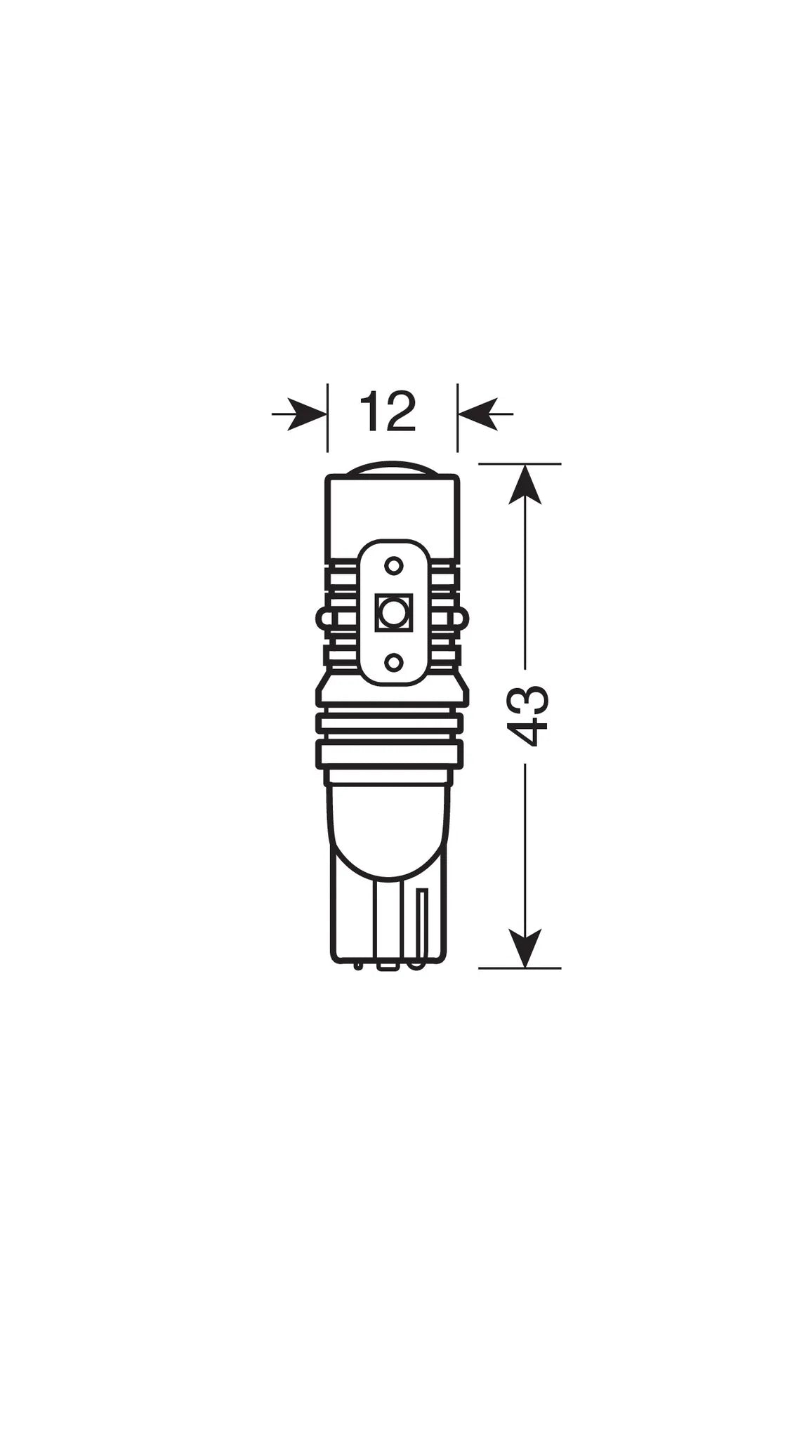 10/30V Mega-Led 45 - 5 SMD x 9 chips - (T10) - W2,1x9,5d