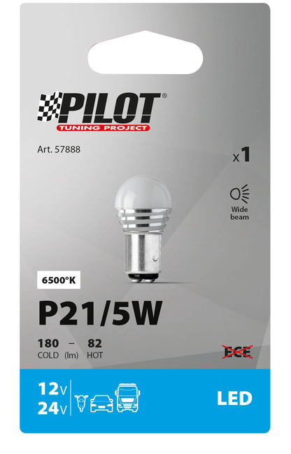 La confezione di 10/30V Mega-Led 9 - 1 SMD x 9 chips - (P21/5W) - BAY15d - 1