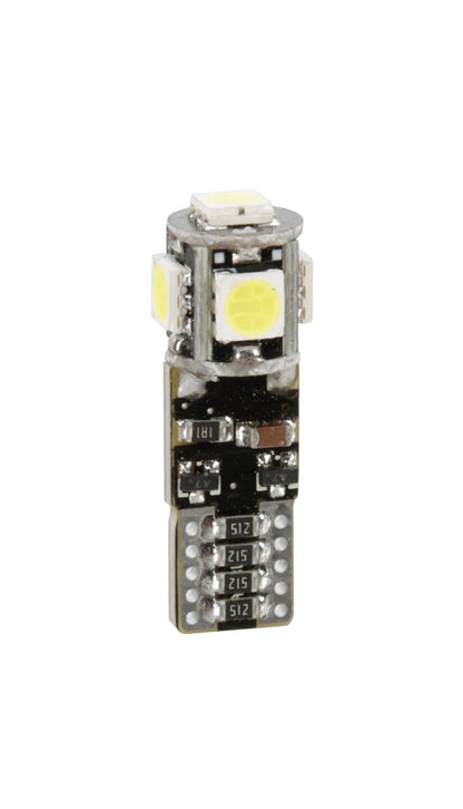 12/30V Led series - 5 Led SMD - (T10) - W2,1x9,5d su fondo bianco, vista 2