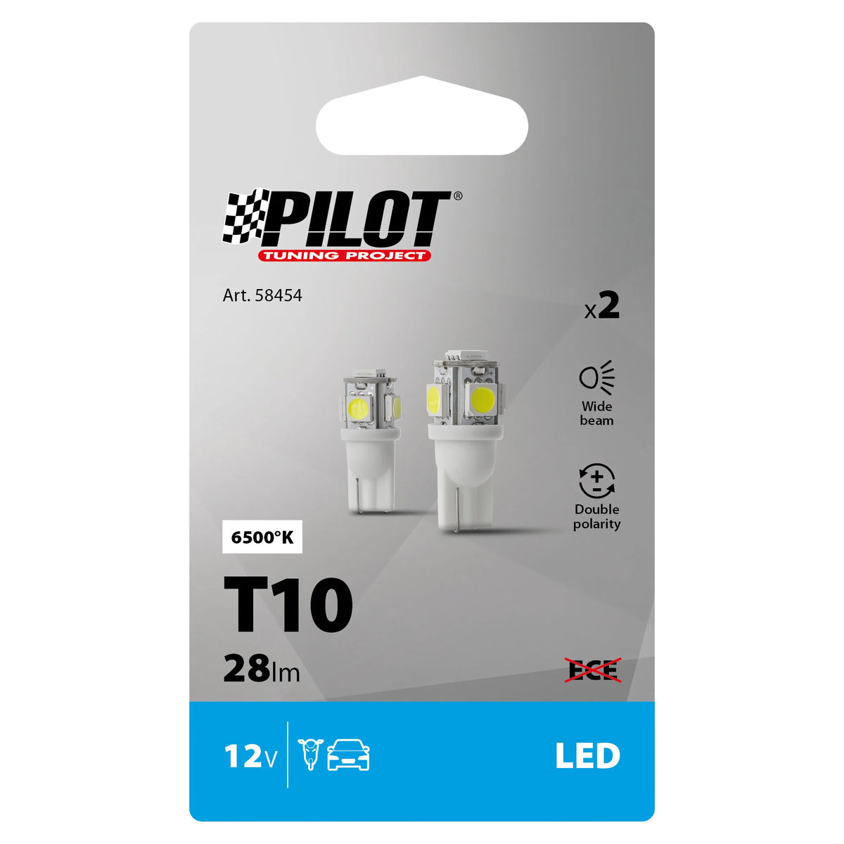 La confezione di 12V Hyper-Led 15 - 5 SMD x 3 chips - (T10) - W2,1x9,5d - 2