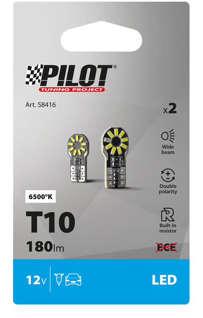 La confezione di 12V Hyper-Led 18 - 18 SMD x 1 chips - (T10) - W2,1x9,5d - 2