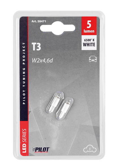 La confezione di 12V Hyper-Led 2 - 1 SMD x 2 chips - (T3) - W2x4,6d - 2 pz