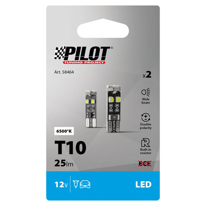 La confezione di 12V Hyper-Led 24 - 8 SMD x 3 chips - (T10) - Trifocus