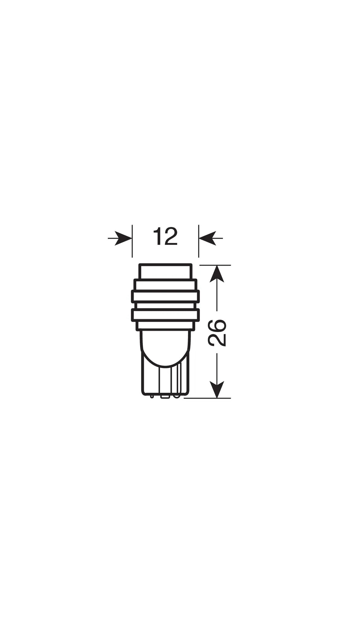 12V Hyper-Led 3 - 1 SMD x 3 chips - (T10) - W2,1x9,5d - 2