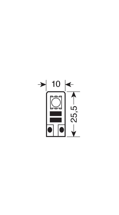 12V Hyper-Led 6 - 2 SMD x 3 chips - (T10) - Bifocus