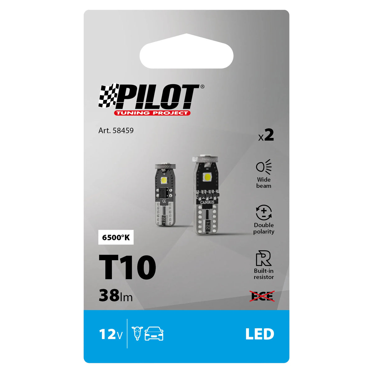 La confezione di 12V Hyper-Led 9 - 3 SMD x 3 chips - (T10) - Trifocus