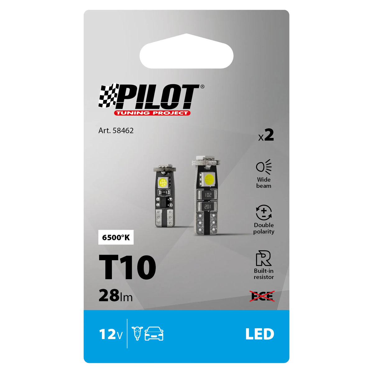 La confezione di 12V Hyper-Led 9 - 3 SMD x 3 chips - (T10) - Trifocus