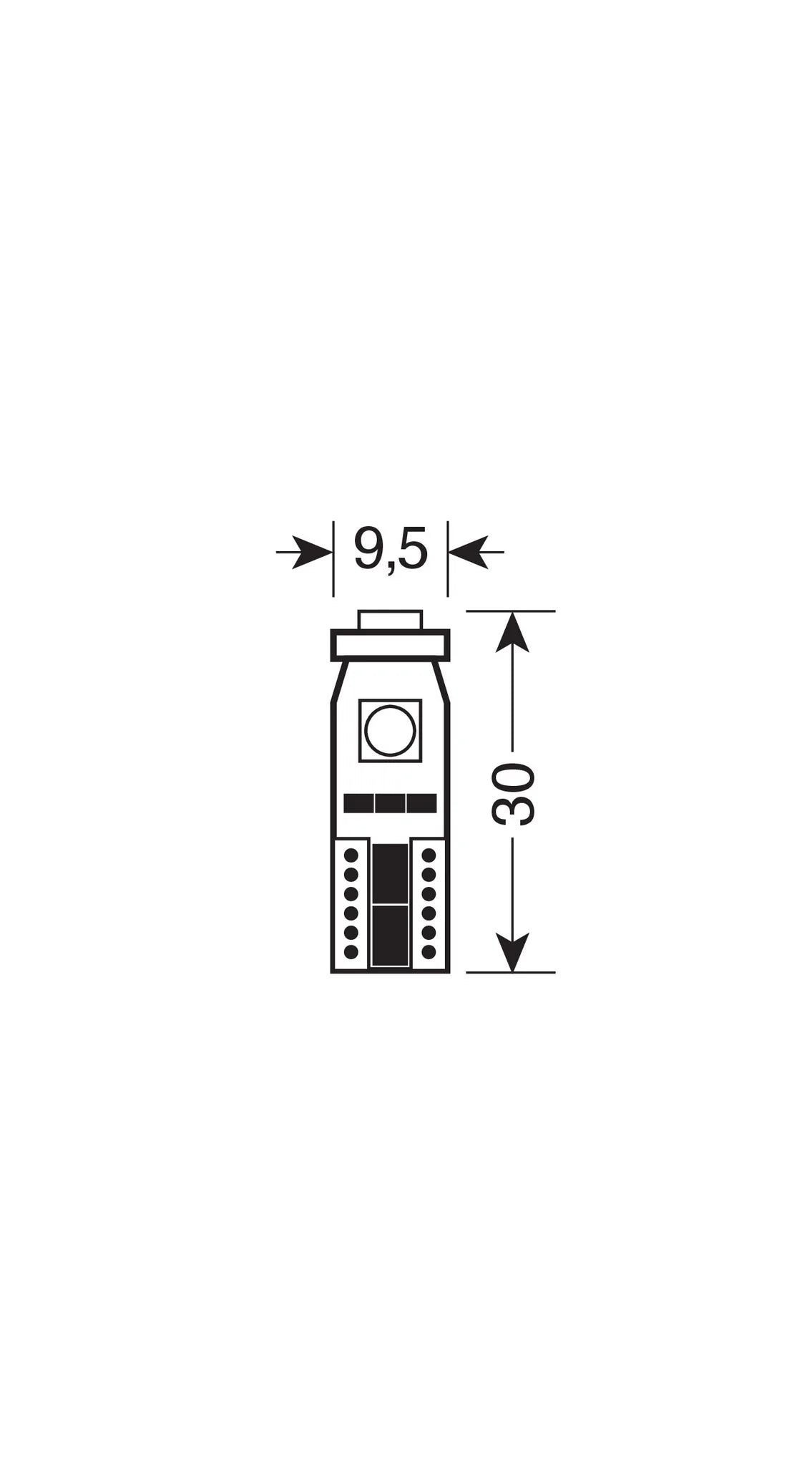 12V Hyper-Led 9 - 3 SMD x 3 chips - (T10) - Trifocus