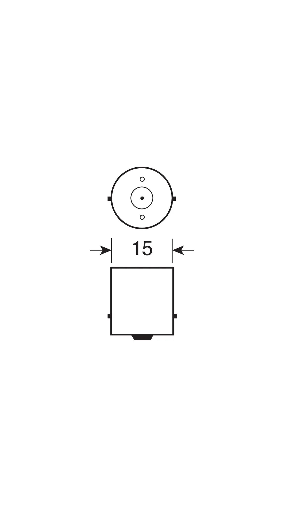 12V Lampada 1 filamento - (P21W) - 21W - BA15s - 2 pz, vista 2