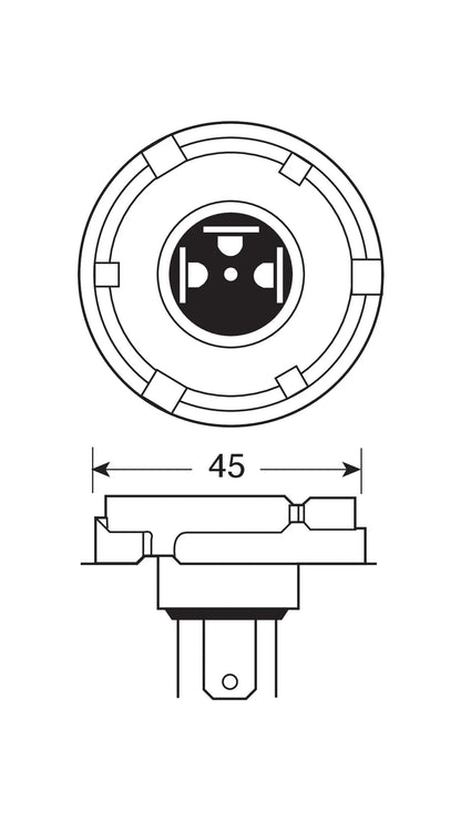 12V Lampada alogena - (H5) - 100/80W - P45t - 1 pz, vista 2