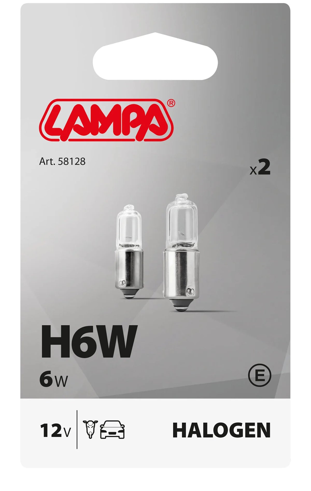La confezione di 12V Lampada alogena micro - H6W - 6W - BAX9s - 2 pz