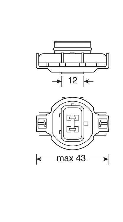 12V Lampada alogena - PS24W - 24W - PG20-3 - 1 pz quantità:, vista 2