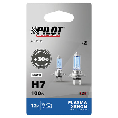 La confezione di 12V Lampada alogena Xenon - (H7) - 100W - PX26d - 2 pz