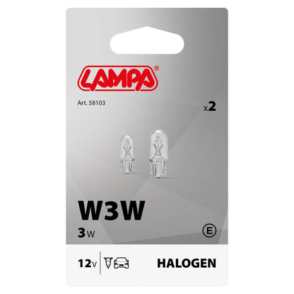 La confezione di 12V Lampada con zoccolo vetro - W3W - 3W - W2,1x9,5d