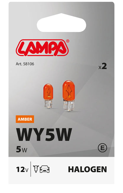 La confezione di 12V Lampada con zoccolo vetro - WY5W - 5W - W2,1x9,5d - 2