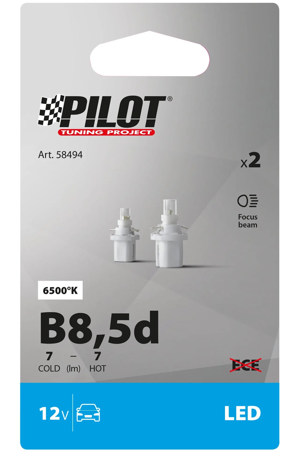 La confezione di 12V Lampada cruscotto 1 Led - B8,5d - 2 pz, vista 3