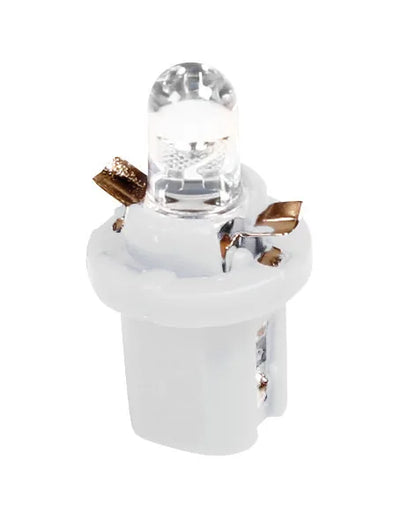 12V Lampada cruscotto 1 Led - B8,5d - 2 pz su fondo bianco, vista 3