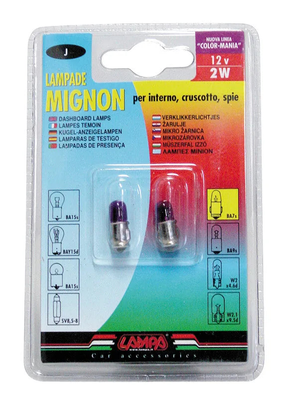 La confezione di 12V Lampada mignon - 2W - BA7s - 2 pz - D/Blister, vista 2