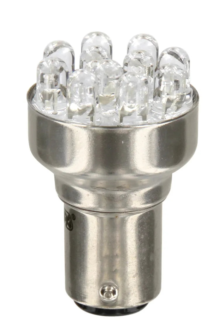 12V Lampada Multi-Led 11 Led - (P21/5W) - BAY15d - 1 pz su fondo bianco