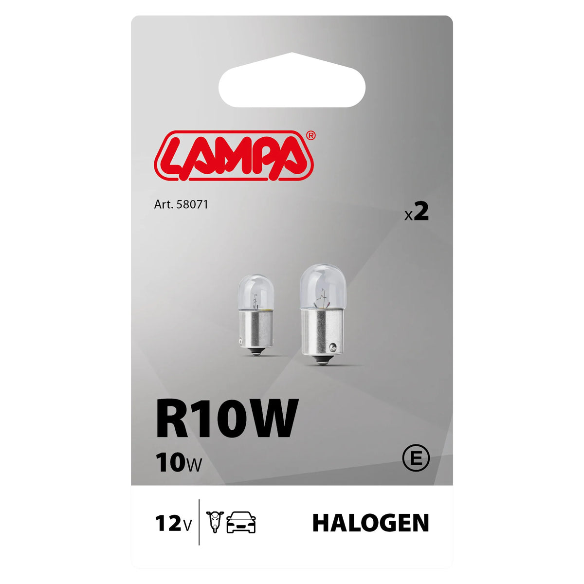 La confezione di 12V Lampada sferica - R10W - 10W - BA15s - 2 pz